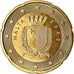 Malta, 20 Euro Cent, 2012, MS(63), Latão, KM:129