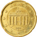 GERMANY - FEDERAL REPUBLIC, 20 Euro Cent, 2015, AU(55-58), Brass, KM:255