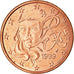 France, 2 Euro Cent, 1999, EF(40-45), Copper Plated Steel, KM:1283