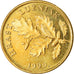 Moneda, Croacia, 5 Lipa, 1999, EBC, Latón chapado en acero, KM:5