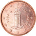 San Marino, Euro Cent, 2002, Rome, MS(65-70), Miedź platerowana stalą, KM:440