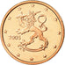 Finland, 2 Euro Cent, 2005, PR, Copper Plated Steel, KM:99