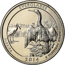 Munten, Verenigde Staten, Everglades, Quarter, 2014, Philadelphia, UNC-