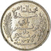 Munten, Tunisië, Muhammad al-Nasir Bey, 50 Centimes, 1917, Paris, PR, Zilver