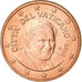 CIDADE DO VATICANO, 5 Euro Cent, 2008, BU, MS(65-70), Aço Cromado a Cobre