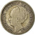 Moneta, Holandia, Wilhelmina I, 25 Cents, 1928, VF(30-35), Srebro, KM:164