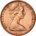 Coin, New Zealand, Elizabeth II, 2 Cents, 1982, EF(40-45), Bronze, KM:32.1