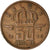 Moneda, Bélgica, Baudouin I, 50 Centimes, 1969, BC+, Bronce, KM:149.1