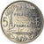 Moneda, Polinesia francesa, 5 Francs, 1986, Paris, MBC+, Aluminio, KM:12
