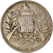 Moneta, Guatemala, Real, 1911, BB, Rame-nichel, KM:177