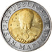 Coin, San Marino, 500 Lire, 1996, Rome, AU(55-58), Bi-Metallic, KM:357