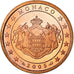 Mónaco, Euro Cent, 2005, BE, MS(63), Aço Cromado a Cobre, KM:167