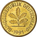 Münze, Bundesrepublik Deutschland, 5 Pfennig, 1991, Hambourg, VZ, Brass Clad