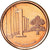 Vaticano, Euro Cent, 2005, unofficial private coin, FDC, Acciaio placcato rame