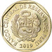 Moneda, Perú, Sol, 2019, Lima, Chat des Andes, SC, Níquel - latón