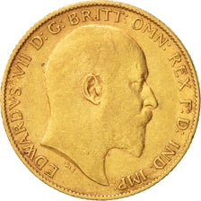 Gran Bretagna, Edward VII, 1/2 Sovereign, 1904, BB+, Oro, KM:804