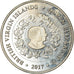 Moeda, Ilhas Virgens Britânicas, Dollar, 2017, Franklin Mint, Reine Elizabeth -
