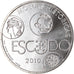 Portugal, 10 Euro, L'Escudo, 2010, MS(65-70), Prata, KM:803