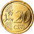 Cypr, 20 Euro Cent, 2010, MS(63), Mosiądz, KM:82