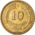 Moneda, Chile, 10 Centesimos, 1965, MBC, Aluminio - bronce, KM:191