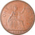 Moneta, Wielka Brytania, Elizabeth II, Penny, 1966, EF(40-45), Bronze, KM:897