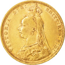 Gran Bretagna, Victoria, Sovereign, 1890, BB+, Oro, KM:767