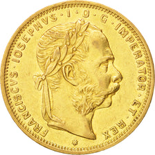 Austria, Franz Joseph I, 8 Florins-20 Francs, 1889, SPL-, Oro, KM:2269