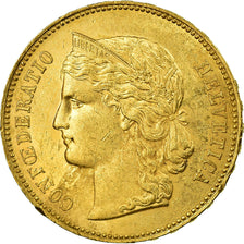 Münze, Schweiz, 20 Francs, 1890, Bern, SS+, Gold, KM:31.3