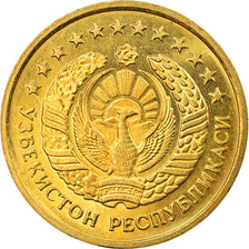 Coin, Uzbekistan, Tiyin, 1994, AU(50-53), Brass Clad Steel, KM:1.1