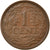 Coin, Netherlands, Wilhelmina I, Cent, 1937, EF(40-45), Bronze, KM:152