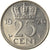 Munten, Nederland, Juliana, 25 Cents, 1976, ZF+, Nickel, KM:183