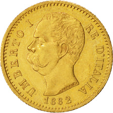 Italia, Umberto I, 20 Lire, 1882, Rome, BB+, Oro, KM:21