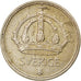 Munten, Zweden, Gustaf V, 25 Öre, 1950, FR+, Zilver, KM:816