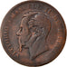 Coin, Italy, Vittorio Emanuele II, 5 Centesimi, 1867, Milan, VF(30-35), Copper