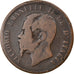 Coin, Italy, Vittorio Emanuele II, 10 Centesimi, 1862, Milan, F(12-15), Copper