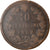 Moeda, Itália, Vittorio Emanuele II, 10 Centesimi, 1862, Milan, F(12-15)