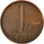 Coin, Netherlands, Juliana, Cent, 1953, EF(40-45), Bronze, KM:180