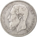 Moneda, Bélgica, Leopold II, 5 Francs, 5 Frank, 1867, BC+, Plata, KM:24