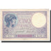 Frankrijk, 5 Francs, Violet, 1917, 1917-12-21, TTB, Fayette:3.1, KM:72a