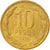 Moeda, Chile, 10 Pesos, 1994, Santiago, AU(55-58), Alumínio-Bronze, KM:228.2