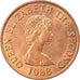 Coin, Jersey, Elizabeth II, Penny, 1988, AU(55-58), Bronze, KM:54