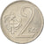 Coin, Czechoslovakia, 2 Koruny, 1975, AU(55-58), Copper-nickel, KM:75