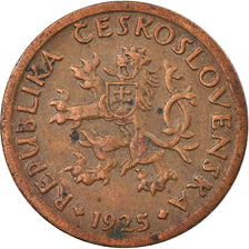 Coin, Czechoslovakia, 10 Haleru, 1925, EF(40-45), Bronze, KM:3