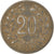 Moneta, Węgry, 20 Fillér, 1917, VF(30-35), Żelazo, KM:498