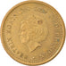 Monnaie, Netherlands Antilles, Beatrix, Gulden, 1990, TTB, Aureate Steel, KM:37