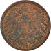 Moneda, ALEMANIA - IMPERIO, Wilhelm II, Pfennig, 1914, Hambourg, BC+, Cobre