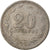 Moneta, Argentina, 20 Centavos, 1938, BB, Rame-nichel, KM:36