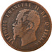 Coin, Italy, Vittorio Emanuele II, 10 Centesimi, 1863, F(12-15), Copper, KM:11.2