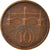 Coin, Czechoslovakia, 10 Haleru, 1922, EF(40-45), Bronze, KM:3