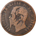 Moneda, Italia, Vittorio Emanuele II, 10 Centesimi, 1867, Naples, BC, Cobre